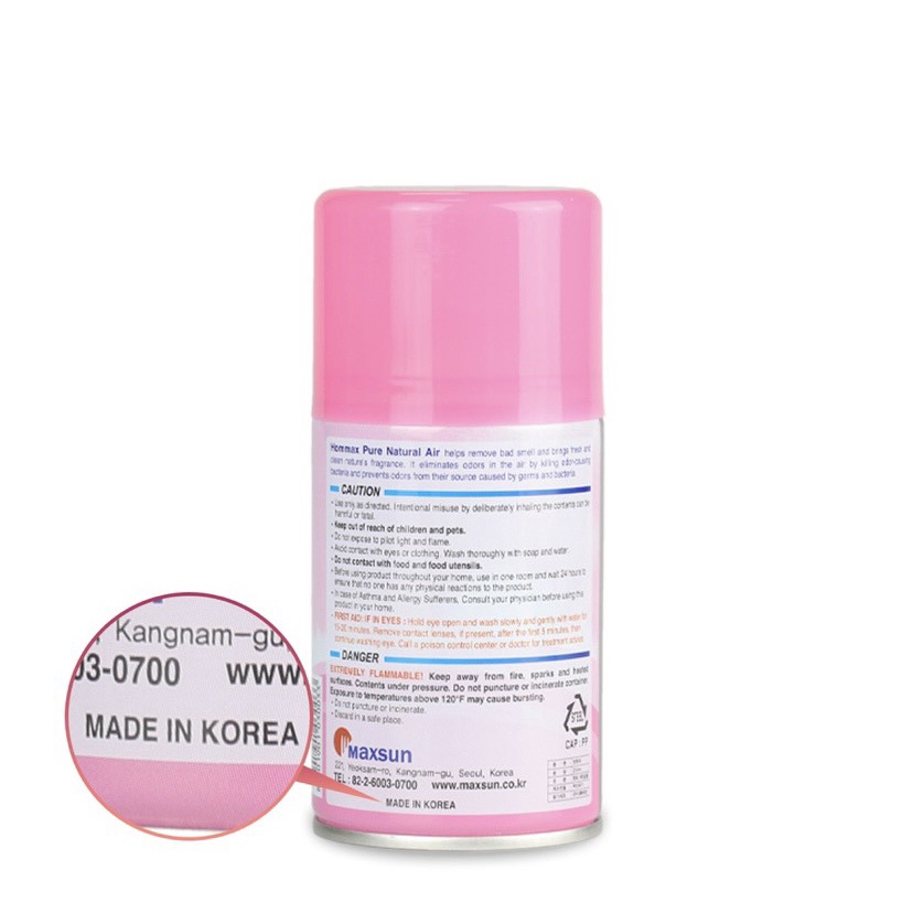 (HOMMAX) Nước hoa xịt phòng Hàn Quốc Aroma Hommax (nhiều mùi hương)