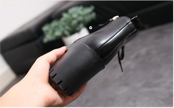 [HCM]Giày boot nữ cao cấp gót vuông cá tính cao 7cm B085