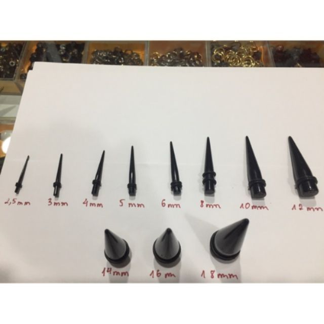 Set 11 kích nong tai size từ 2,5mm - 18mm