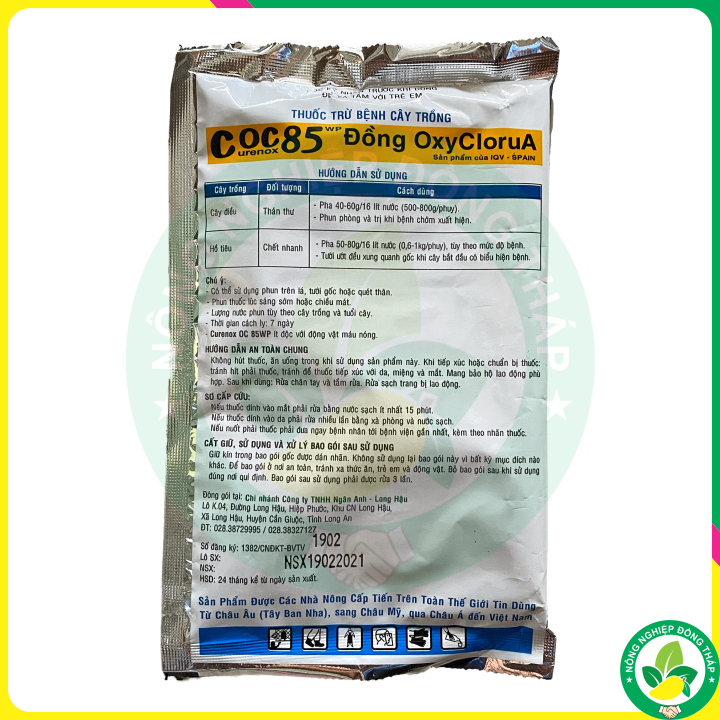 Thuốc Trừ Bệnh Cây Trồng Curenox COC 85WP (Gói 100g)