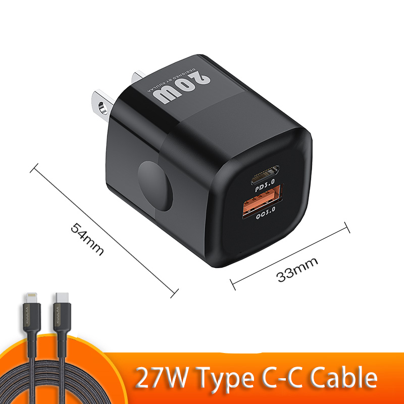 Kuulaa fast charging iPhone USB type C charger 20W 33W 40W 50W 65W portable USB C charger support type C PD fast charging for iPhone 14 13 Pro Max/iPhone 13 mini / iPhone 12 Pro Max Samsung Huawei Xiaomi