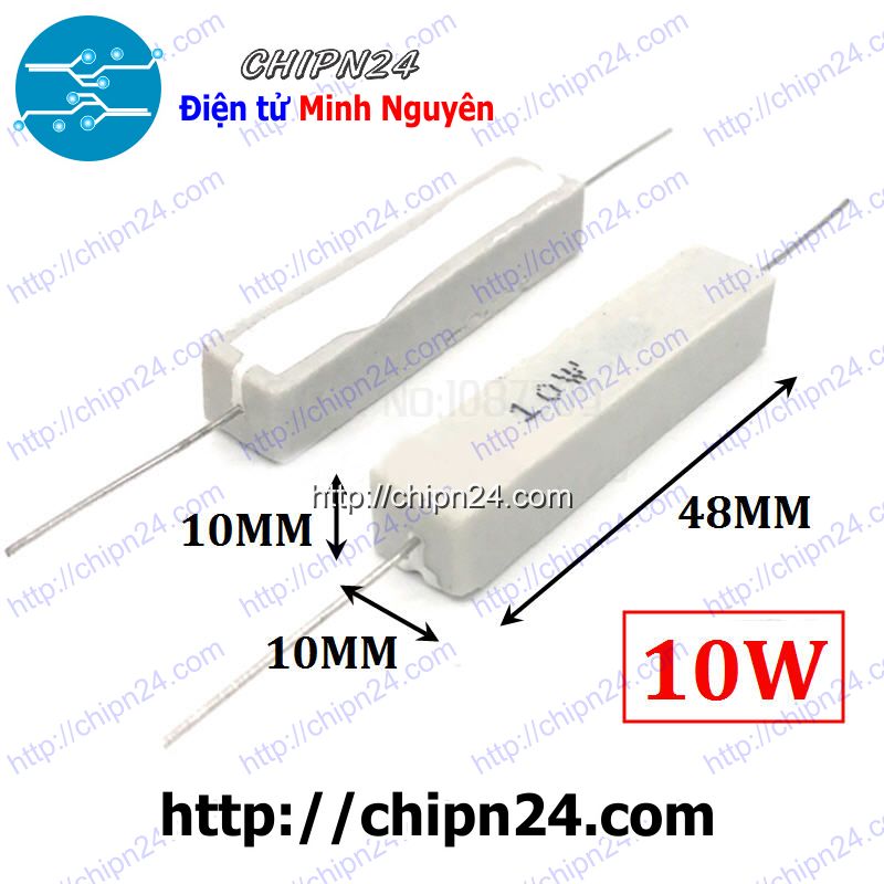 [2 con] (F141) Điện Trở Sứ 5K 10W