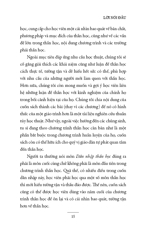 GIÁO TRÌNH DẪN NHẬP THẦN HỌC
