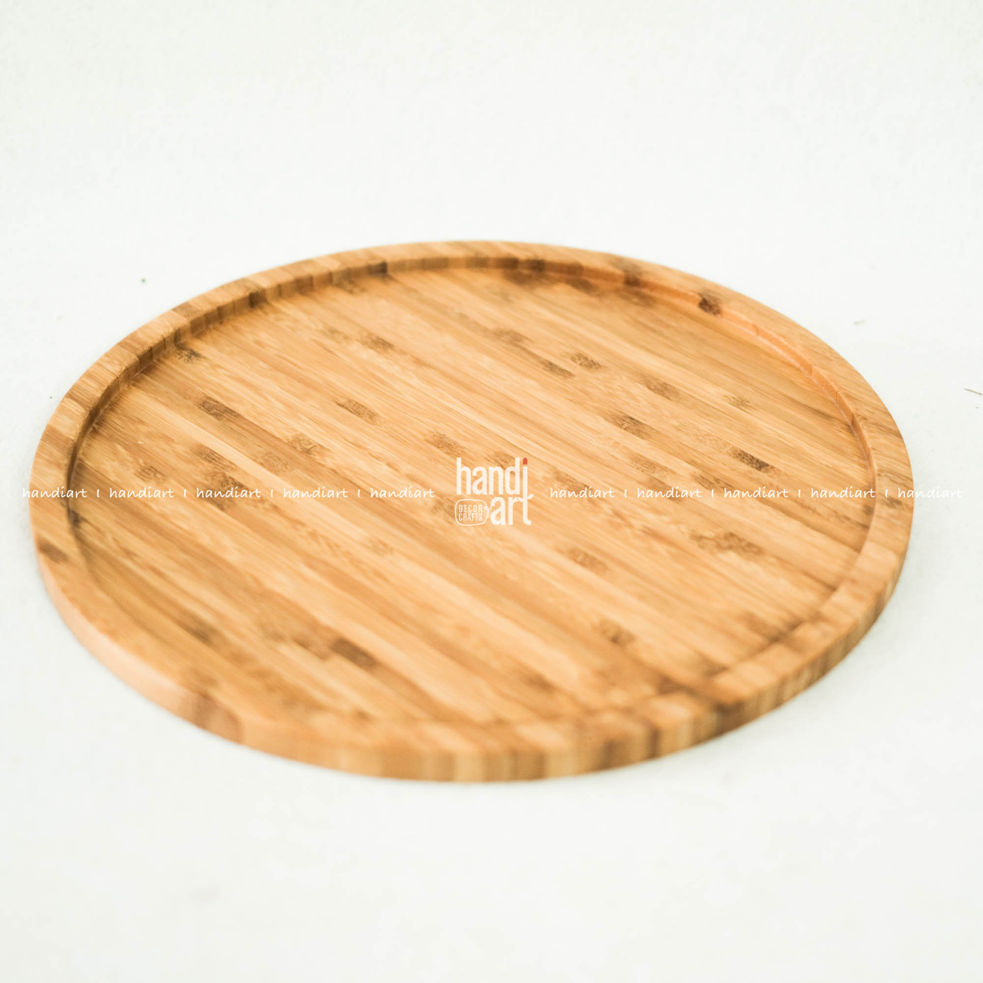 Khay tròn gỗ tre, khay đa dụng (35cm)
