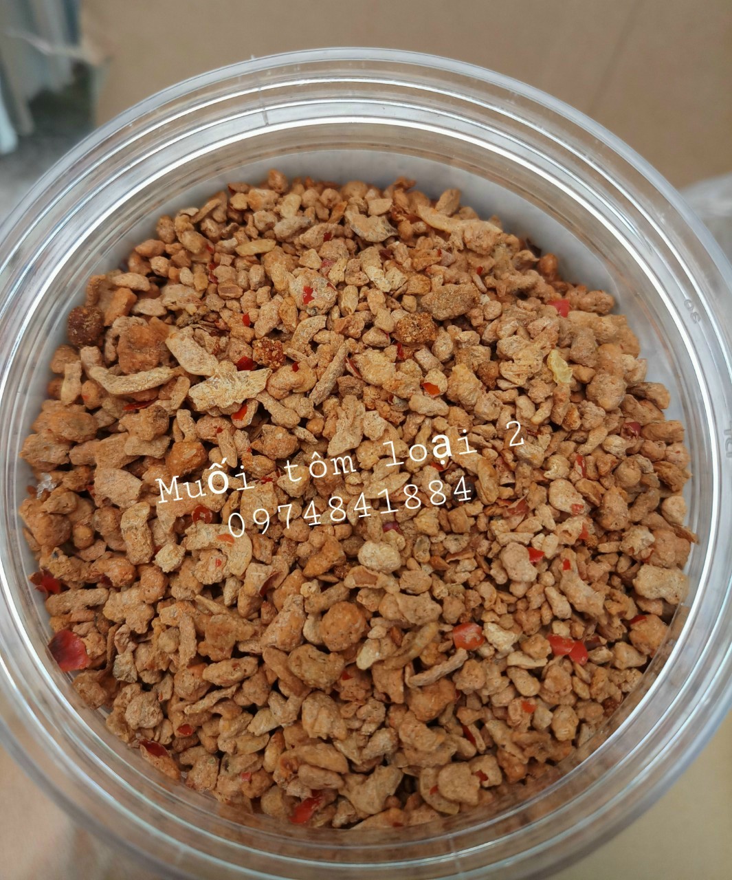 1kg muối tôm Tây Ninh dạng hạt loại ngon