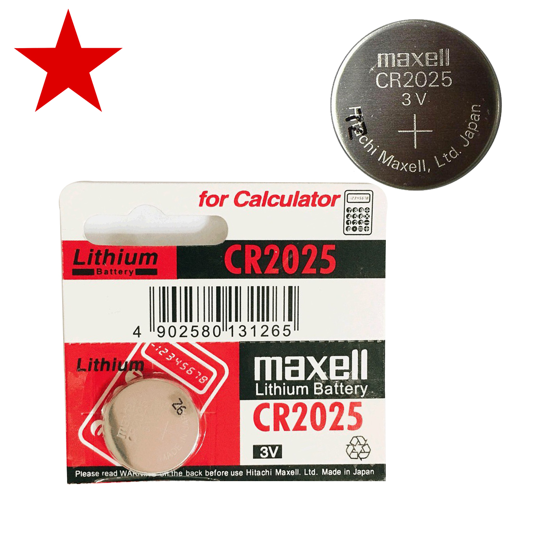 1 viên pin Cr2025, pin Cmos Maxell lithium 3V