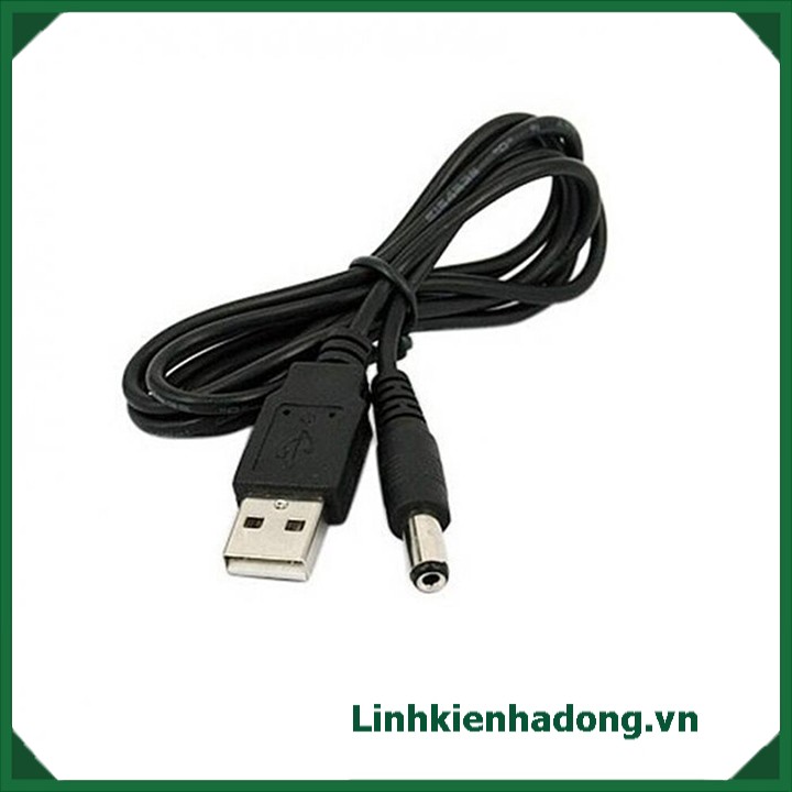 Dây USB A To DC 5.5x2.1MM 9V