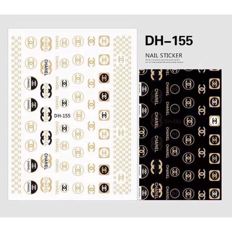 Sticker hình dán móng chữ thương hiệu siêu HOT