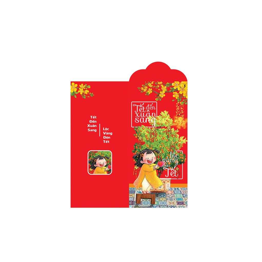 Bộ 100 Phong Bao Lì Xì Tết Đoàn Viên ( Chia Đều Các Mẫu )