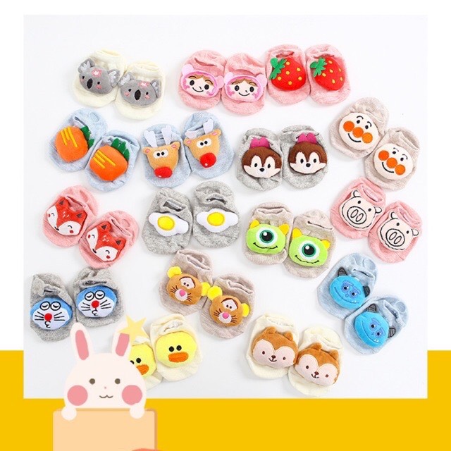 Tất vớ chống trượt siêu cute cho bé(0-18 tháng)