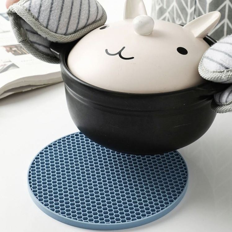Miếng lót cách nhiệt bát đĩa xoong nồi silicon cao cấp