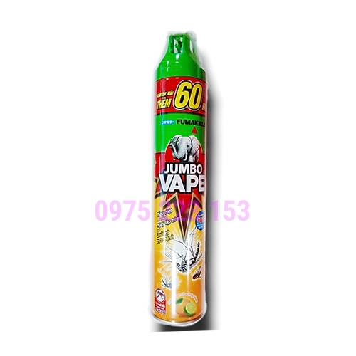 Bình xịt muỗi Jumbo Hương Cam Chanh 600ml