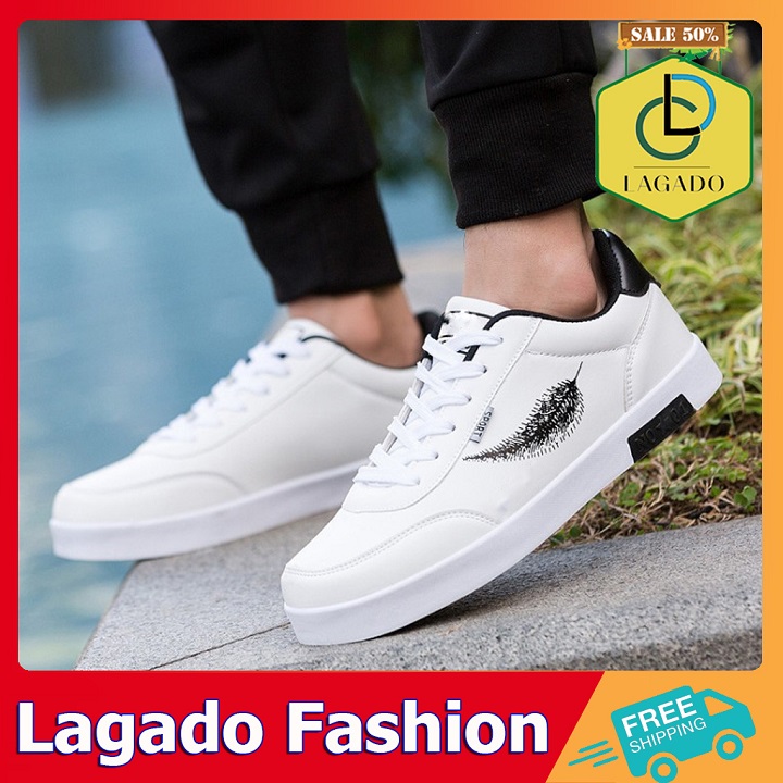 >> BÁO GIÁ GIÀY SNEAKER TZN NAM PHONG CÁCH TRẺ TRUNG THỂ THAO TN95 | Shopee Lazada Sendo Tiki mới nhất 46 Giày nam màu trắng họa tiết lông vũ màu đen và màu xanh, giày thể thao nam phong cách trẻ trung nổi bật , giày sneaker nam phù hợp mọi đối tượng