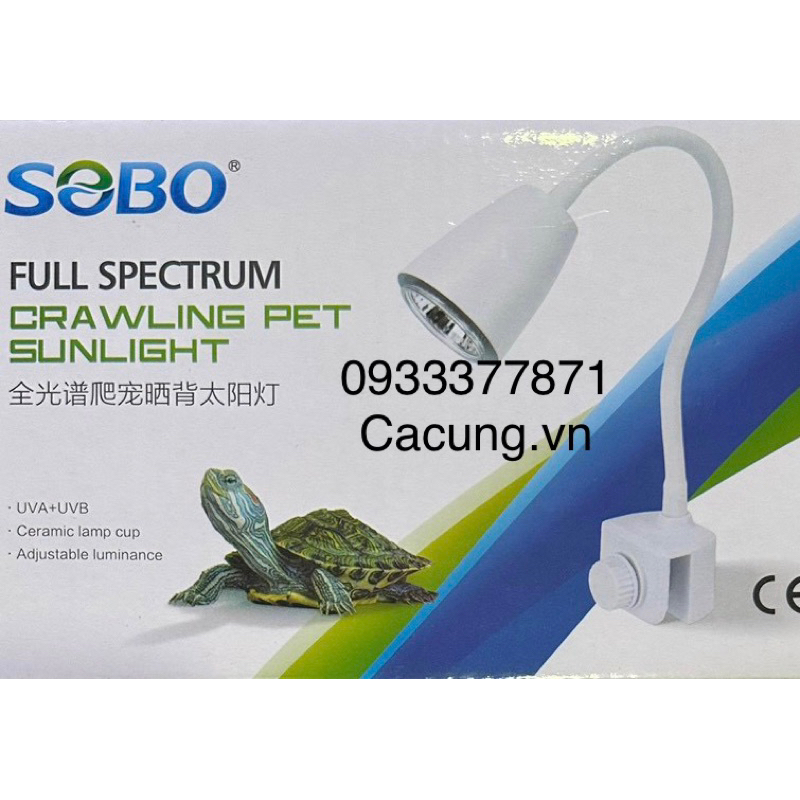 Bộ đèn sưởi cho rùa, đèn sưởi cho bò sát thú cưng tia uvb uva 3.0 tiện dụng dùng cho rùa và bò sát sobo