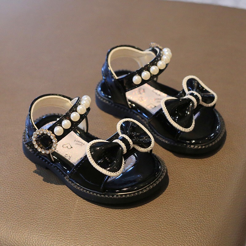 Sandal búp bê da bóng siêu mềm và nhẹ cho bé TT001M, Giay vai tap di cho be, Sandal tập đi cho bé, Giày phát sáng cho bé, Dep tap di be gai- TOP sản phẩm BabyMall Vietnam