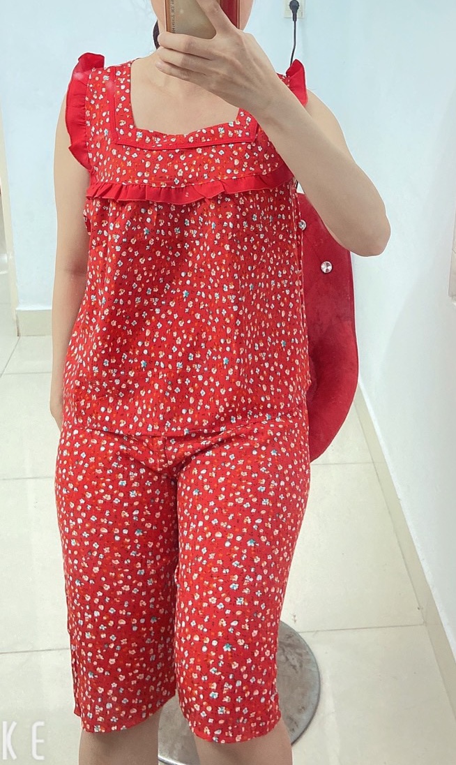 ĐỒ BỘ NỮ LỬNG LỤA CHẤT MẪU HOA ĐẸP TỪ 61kg ĐẾN 70kg