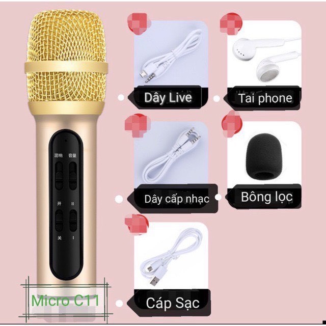 mic c11 hàng nâng hát nhẹ bắt xa