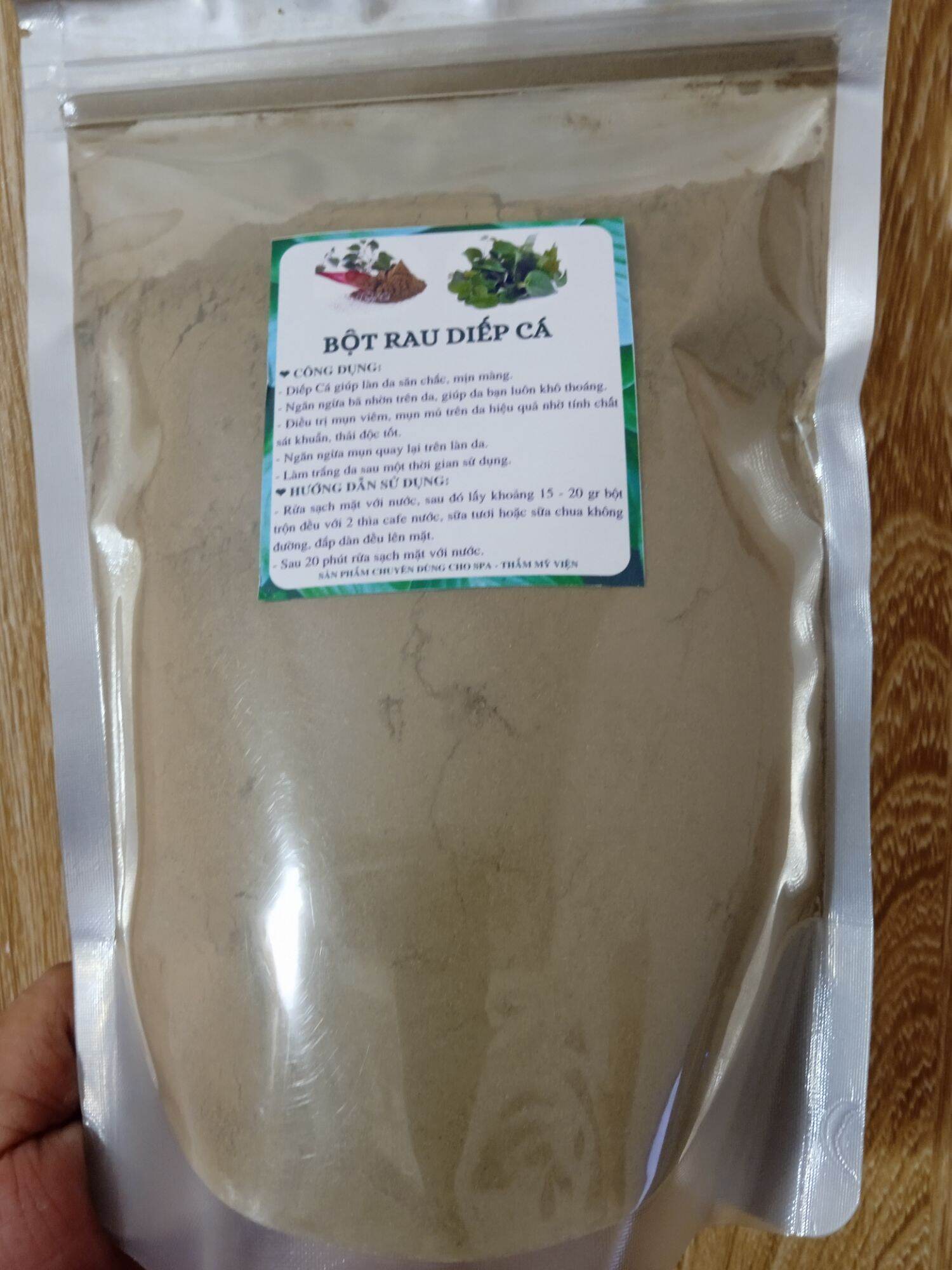 1kg bột rau diếp cá sấy lanh nguyên chất Organic--handmade giảm mụn sáng da.