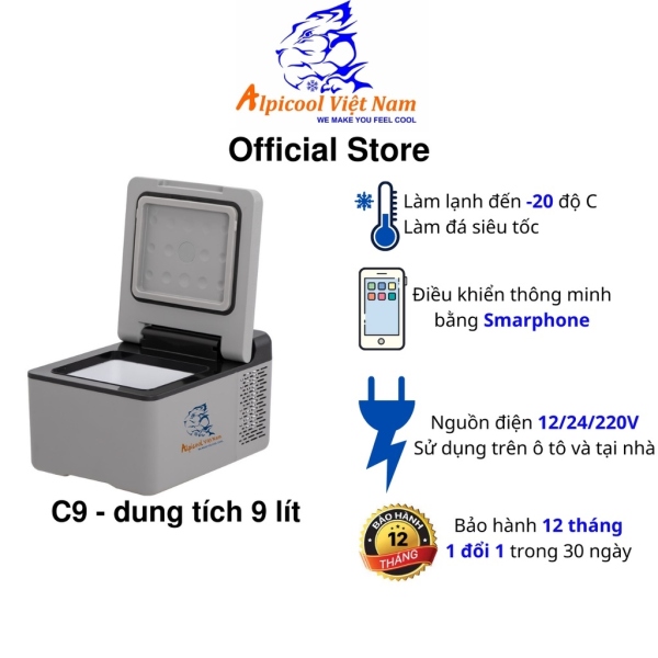 ﹊  Official Store - Tủ lạnh mini ô tô Alpicool Việt Nam 36 lít 2 ngăn chính hãng cắm trại dã ngoạidu lịch bảo quản