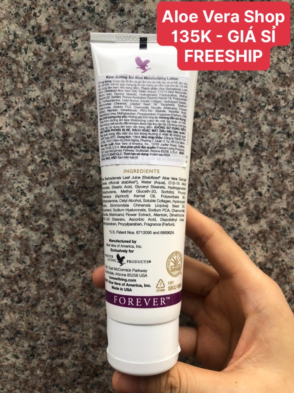 [RẺ VÔ ĐỊCH] Kem Dưỡng Ẩm Aloe Moisturizing Lotion 063flp - 063forever - 063lohoi