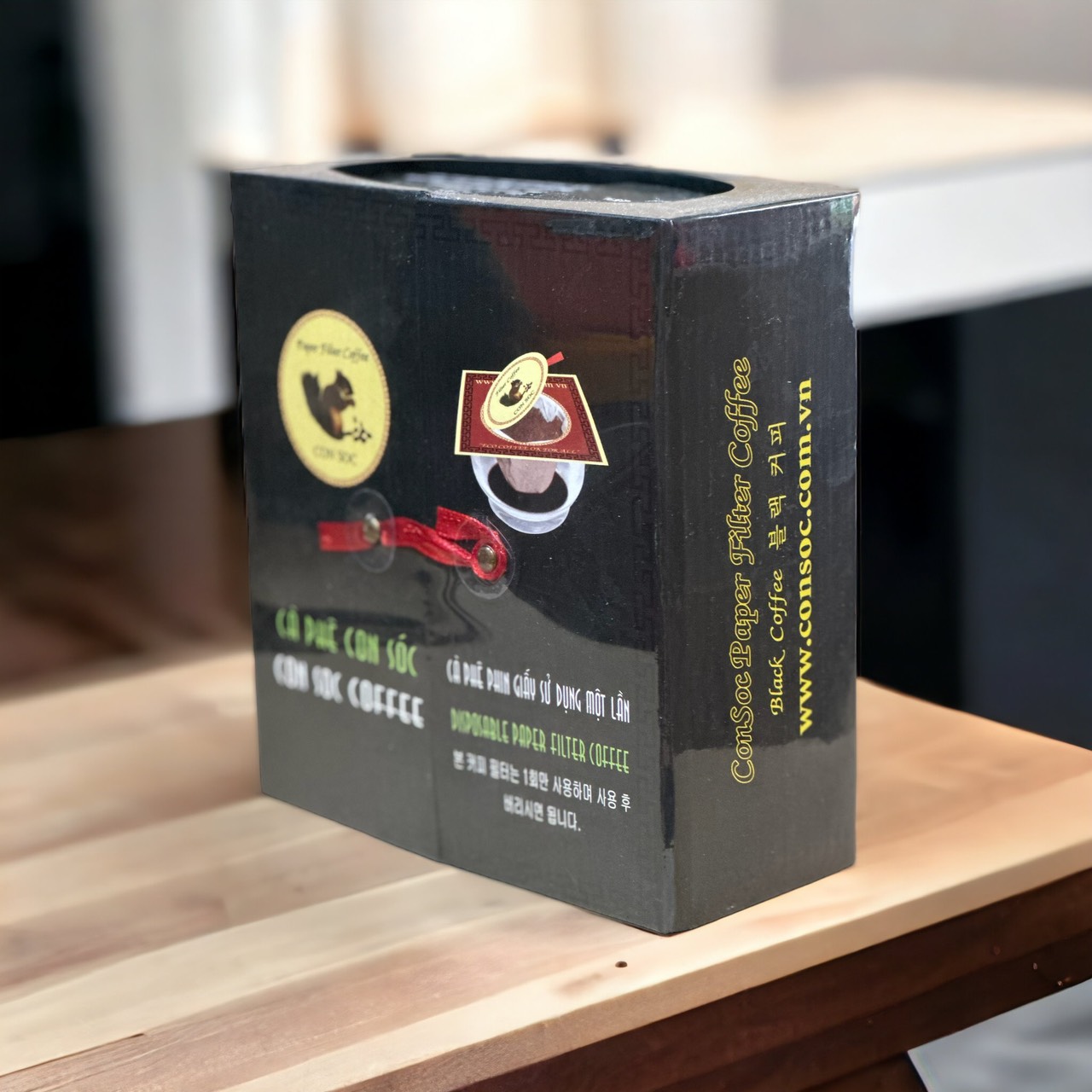 Cà phê CON SÓC Phin lọc giấy ĐÔI ĐEN( Hộp 20 gói)