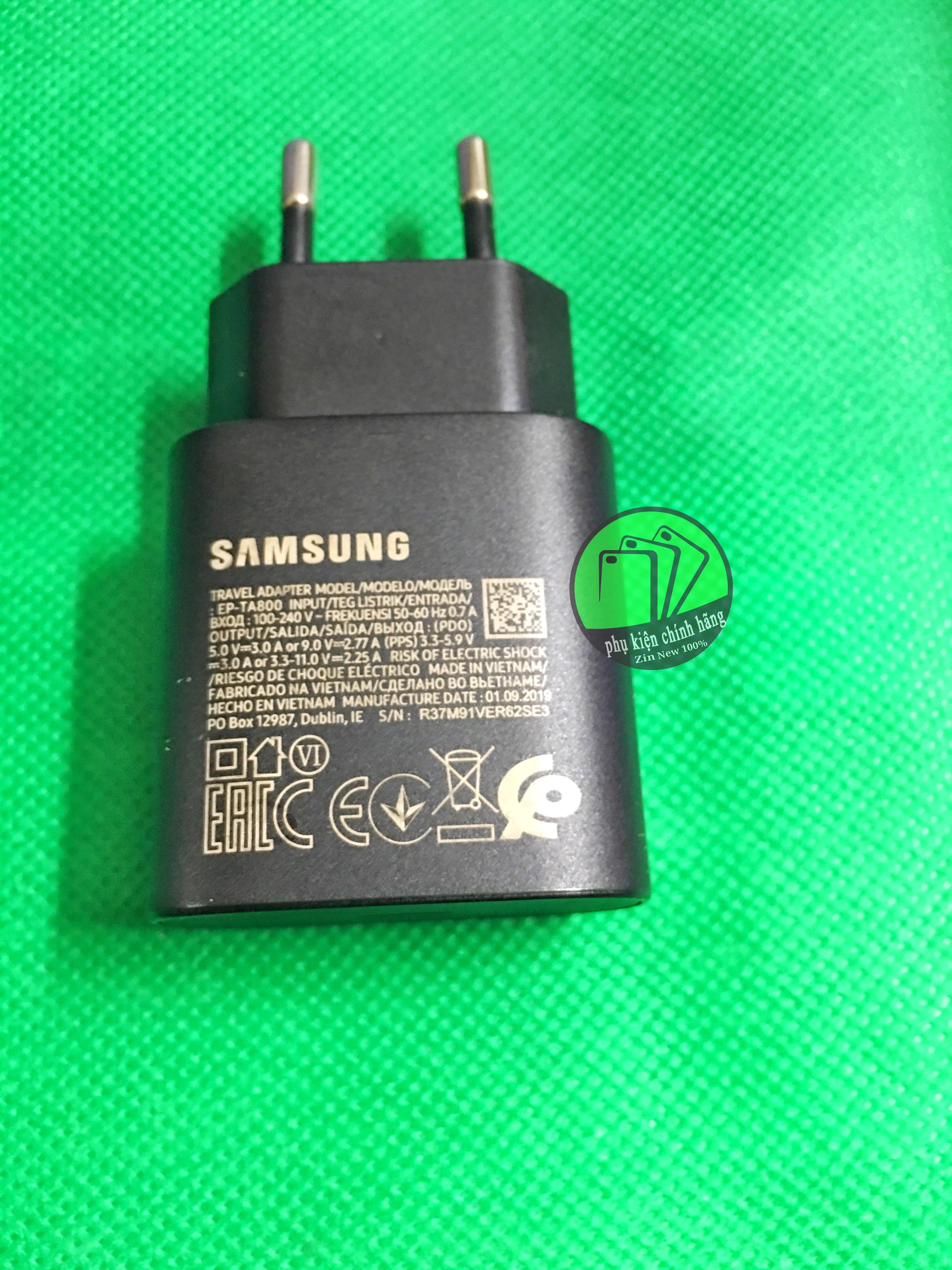 Bộ sạc nhanh 25W (Fast Charge 3.0) dành cho SAMSUNG NOTE 10, S10 5g, A80 và các dòng thấp hơn - Cam kết Chuẩn Zin Xịn