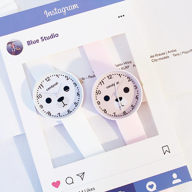 Đồng hồ hình gấu mập Candycat dây Silicon dẻo (tặng 1 pin dự phòng)