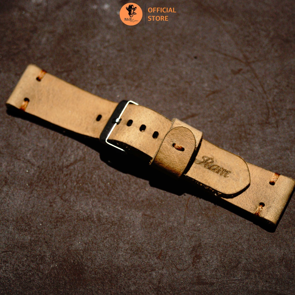 Dây da đồng hồ Siêu bền Da Bò Mộc RAM Leather V3
