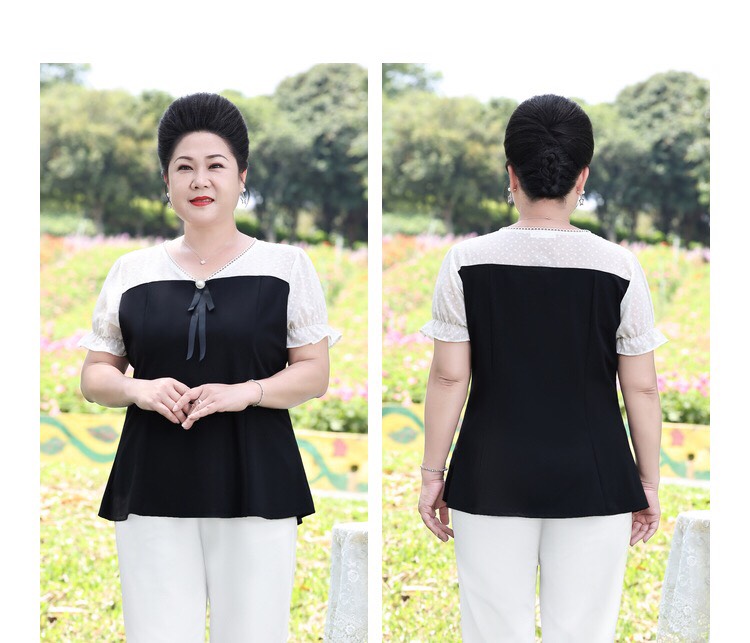 áo kiểu trung niên phối cao cấp - G2723