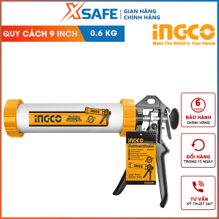 Súng bắn silicon INGCO HCG0109 dụng cụ bơm silicon kích thước 9thân nhôm thumbnail