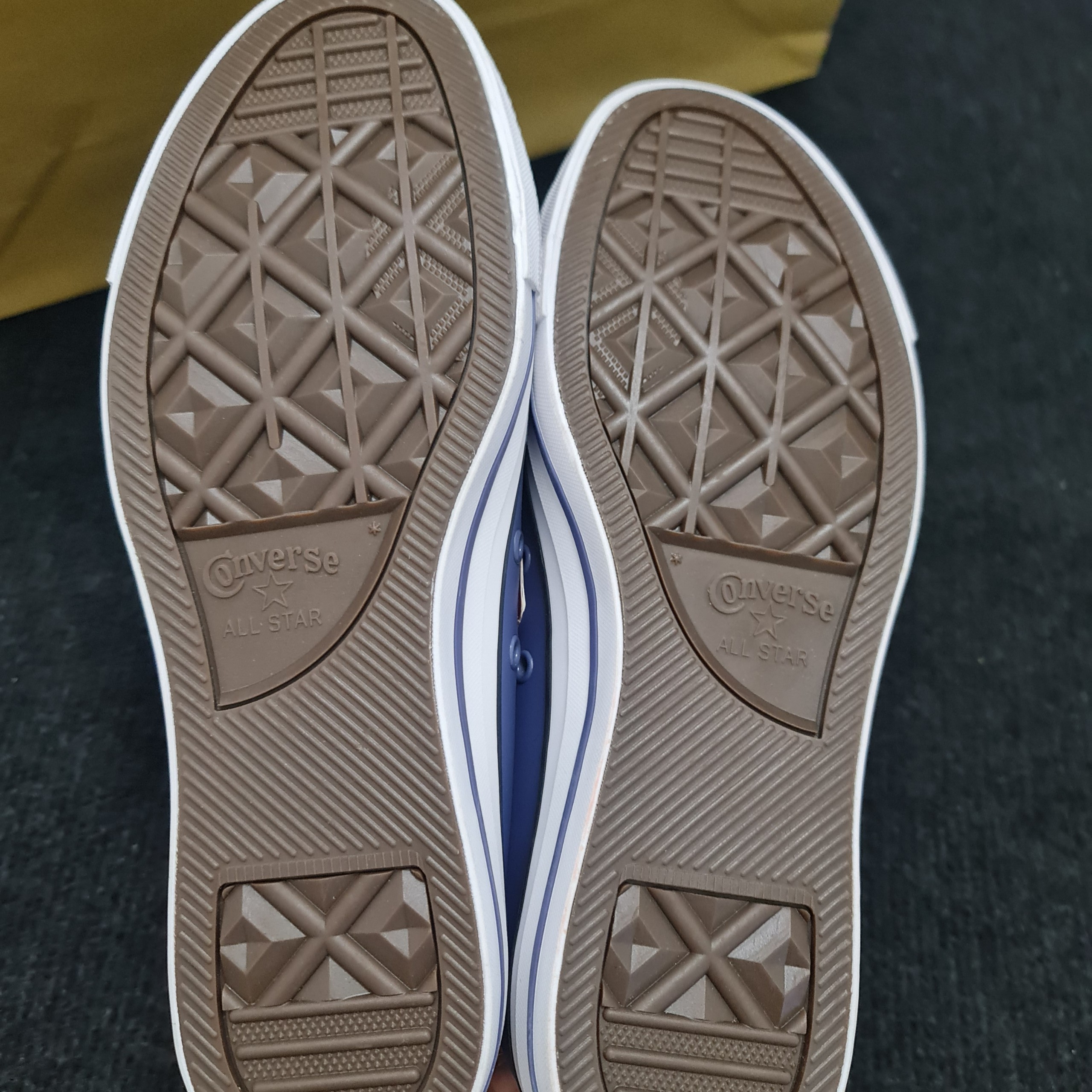 Sample shoes Giày Converse nam màu xanh navy nhạt da size US