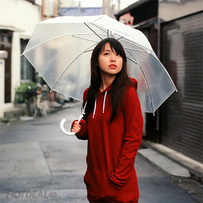 Ô Dù đi Mưa Trong Suốt Nhật Bản, ô trong suốt, ô đi mưa, ô chụp ảnh, ô đi mưa trong suốt thời trang
