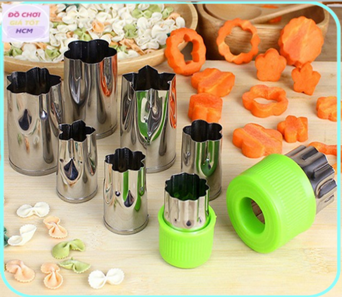 Bộ dụng cụ cắt tỉa rau củ quả 8 món - Dụng cụ cắt tỉa hoa quả đa năng
