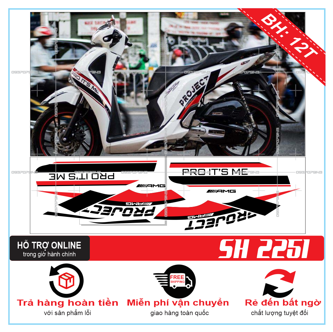Tem rời sh 2019 trắng đỏ đen