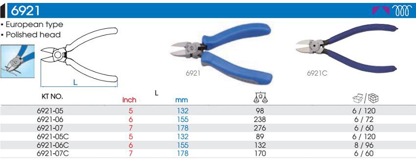 Kìm cắt Kingtony 6921-06C (Dài 6INCH)