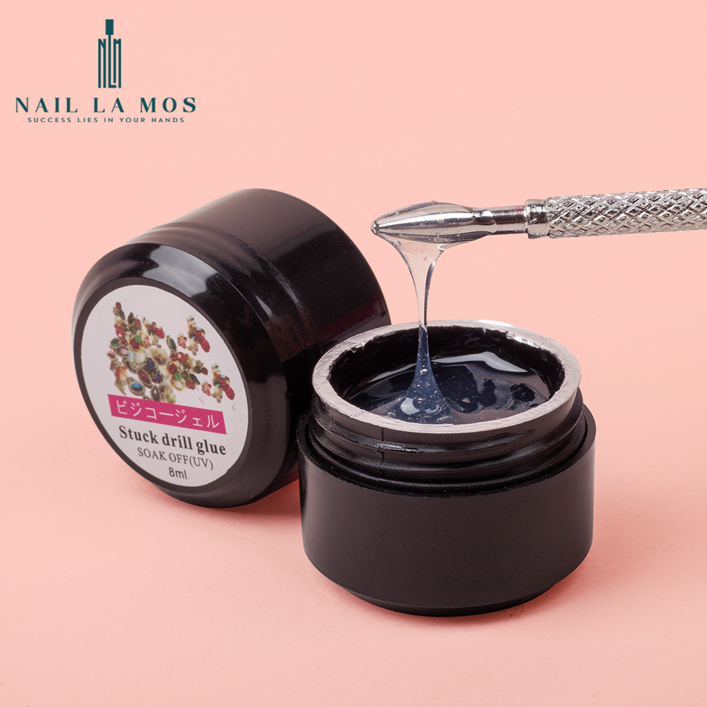 Gel đính đá Stuck Drill chính hãng 8ml - Keo gắn đá nail bền chắc chuyên dụng cho dân làm móng
