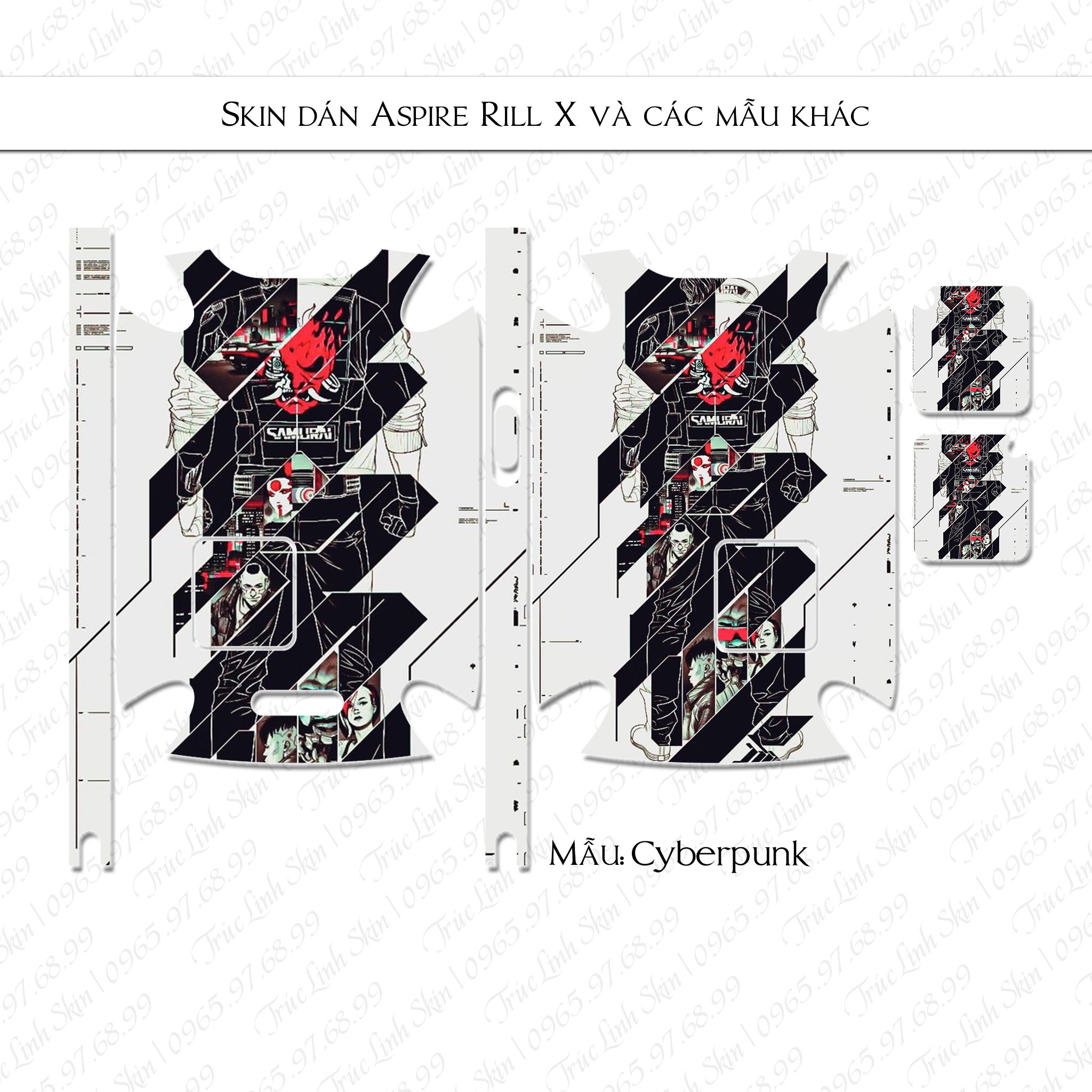 Miếng dán skin cho Riil X mẫu Cyberpunk