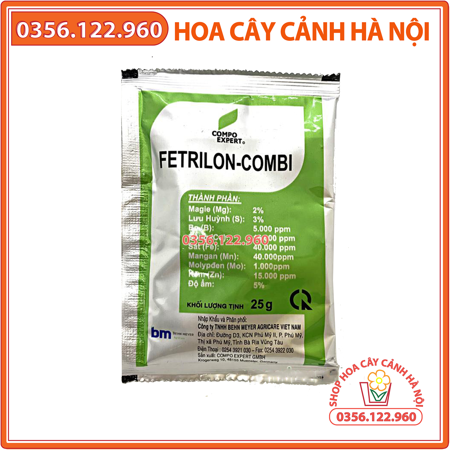 Phân bón lá vi lượng nhập khẩu cao cấp FETRILON COMBI gói to 25g