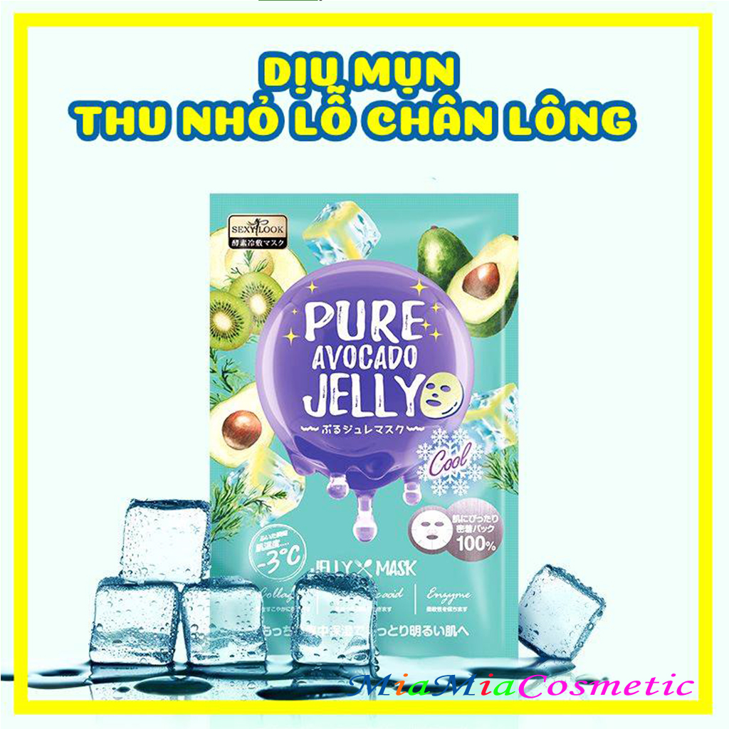 Mặt Nạ Sexylook Jelly Thạch Trái Cây Bơ Lên Men Giảm Mụn Kiềm Dầu Pure Jelly Mask Sexylook Đài Loan