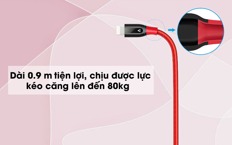 Cáp Lightning MFI 0.9 m Anker PowerLine+ A8121 Đỏ ( Likenew )