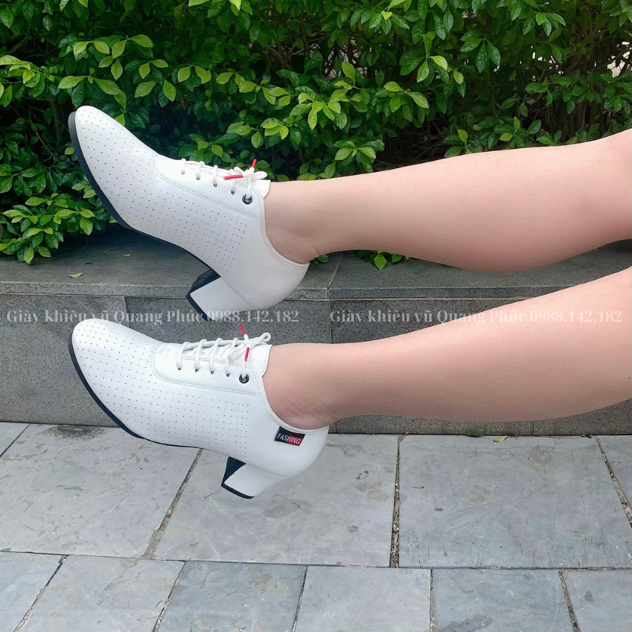 Giày khiêu vũ Standard 5 phân da PU cao cấp