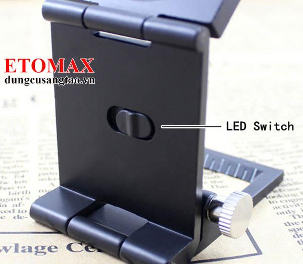 Kính lúp mini 10X có thước đo