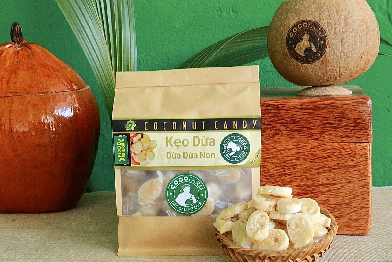 COMBO 5 bịch kẹo dừa mix vị Cocofarm 500g