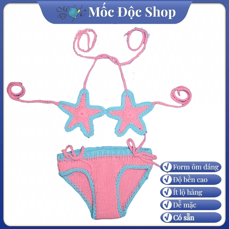 Baby girl pink crochet bikini , swim suit two piece,  bathing Suit for Newborn, Toddler