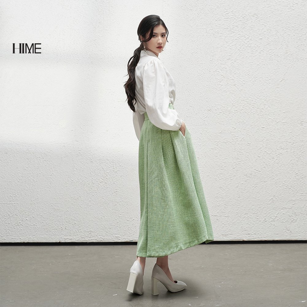 Chân váy midi xếp ly HIME H145