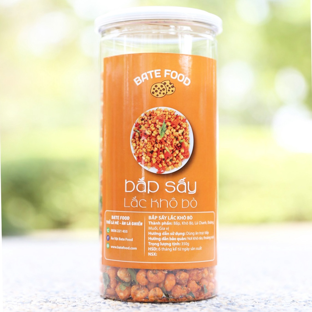 Bắp Rang Lắc Khô Bò Lá Chanh 350g