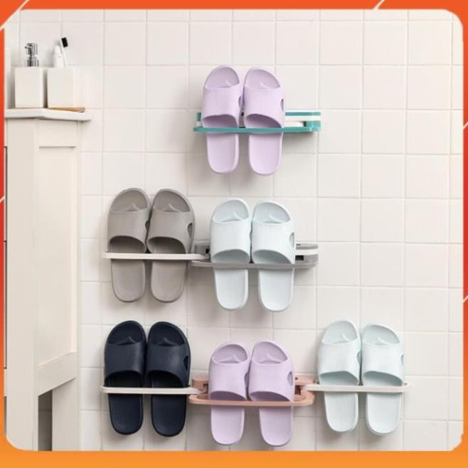 Giá treo dép gọn gàng💓SALE💓 Giá đỡ gắn tường treo dép tiện lợi 8448