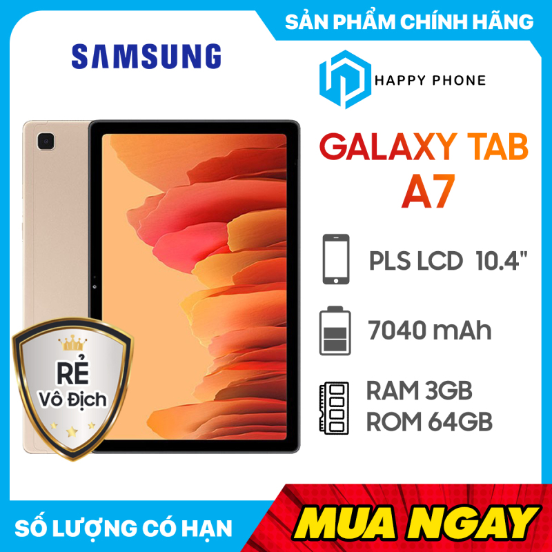 [Trả góp 0%] Máy Tính Bảng Samsung Galaxy Tab A7 (2020) T505 (3GB/64GB) - Hàng chính hãng, Mới 100%, Nguyên Seal | Bảo hành 12 tháng chính hãng