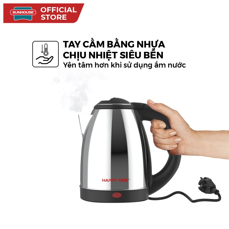 Ấm siêu tốc Inox 1.5L Happy Time HTD1055