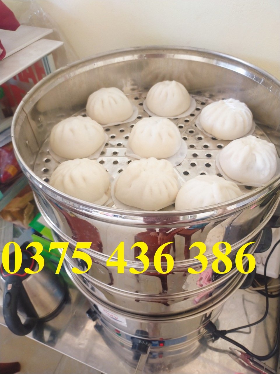 Nồi hấp đa năng 3 tầng chạy điện